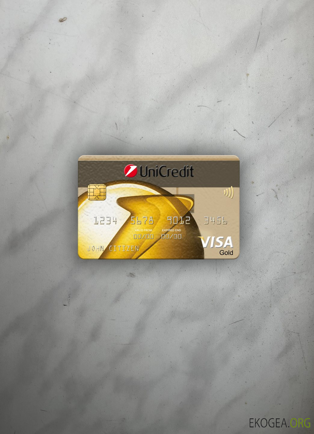 Roumanie UniCredit Bank visa carte d'or photolook , avant